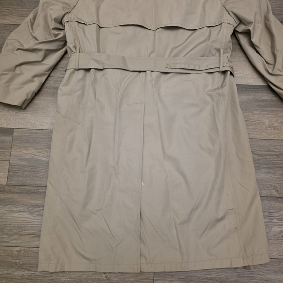 Adams Row Double Breasted Vintage Trench Over Coat w/Zip Out Liner Size 42 Short - Picture 10 of 12